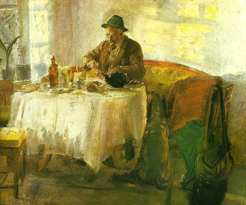 Anna Ancher frokost for jagten China oil painting art